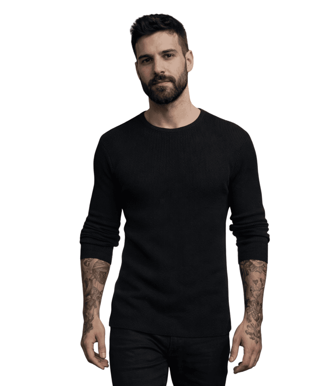 Modelo masculino con look urbano premium de Devigili